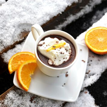 Gorąca czekolada z pomarańczą i czekoladowe espresso