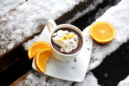 Gorąca czekolada z pomarańczą i czekoladowe espresso