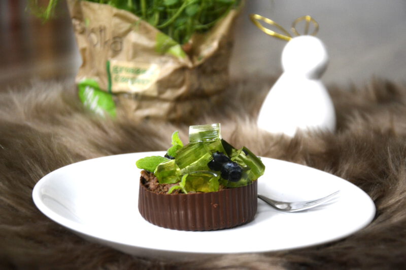 Zróbmy sobie wiosnę – czekoladowy deser z galaretką w jadalnej doniczce